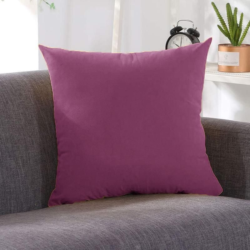 45cm*45cm Multicoloured Plain Solid Colour Cushion Cover Decorative Pillow Case - Green