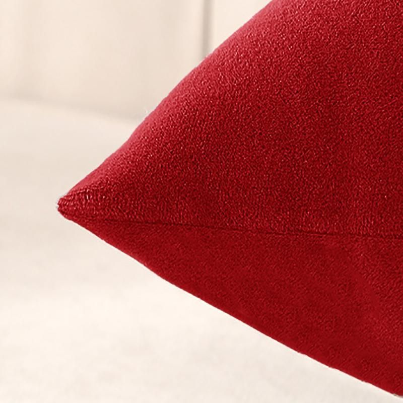 45cm*45cm Multicoloured Plain Solid Colour Cushion Cover Decorative Pillow Case - Light Coffee