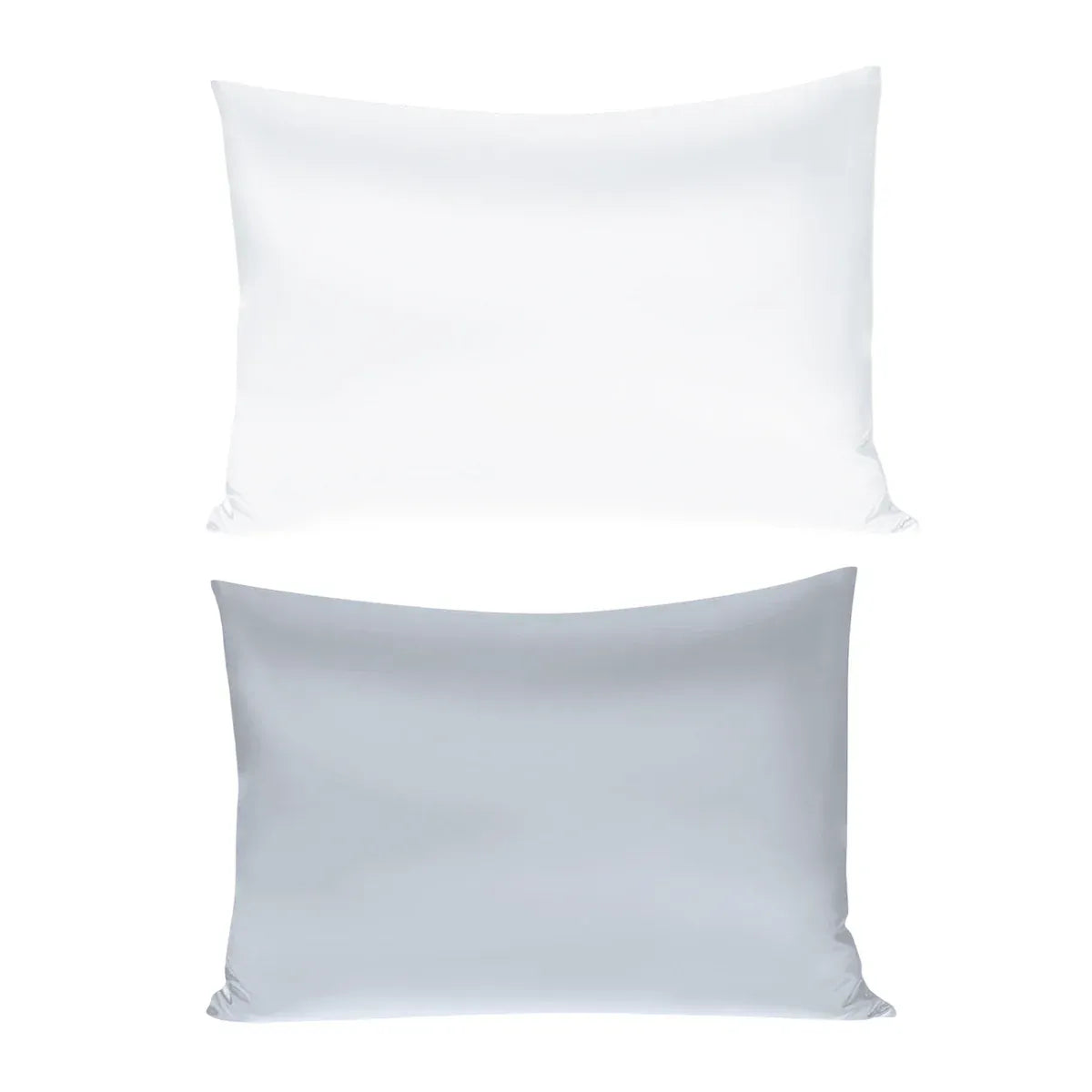 Silk Envelope Pillowcase Soft Satin Protective Cover for Bed Sleep Comfort - White