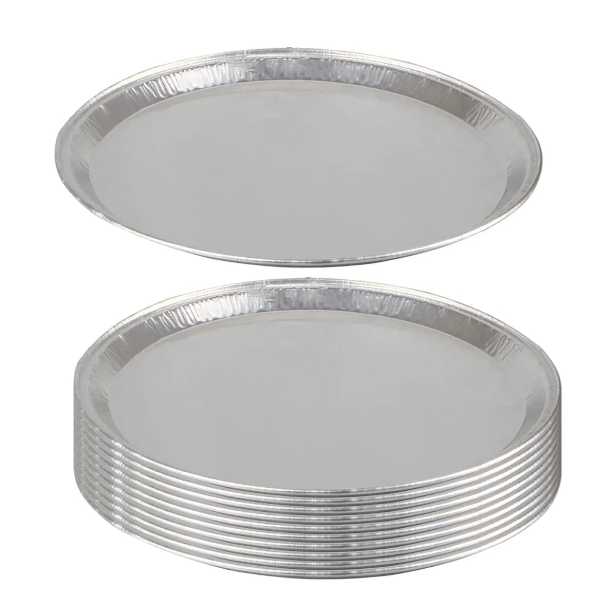 50pcs Aluminium Foil Pizza Tray Pie Pan Round Oven Catering BBQ Trays Large