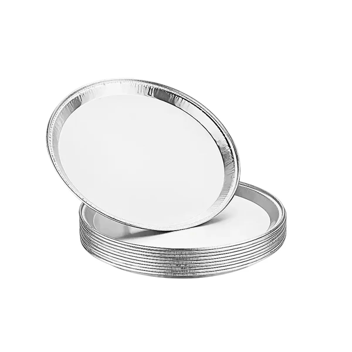 50pcs Aluminium Foil Pizza Tray Pie Pan Round Oven Catering BBQ Trays Large