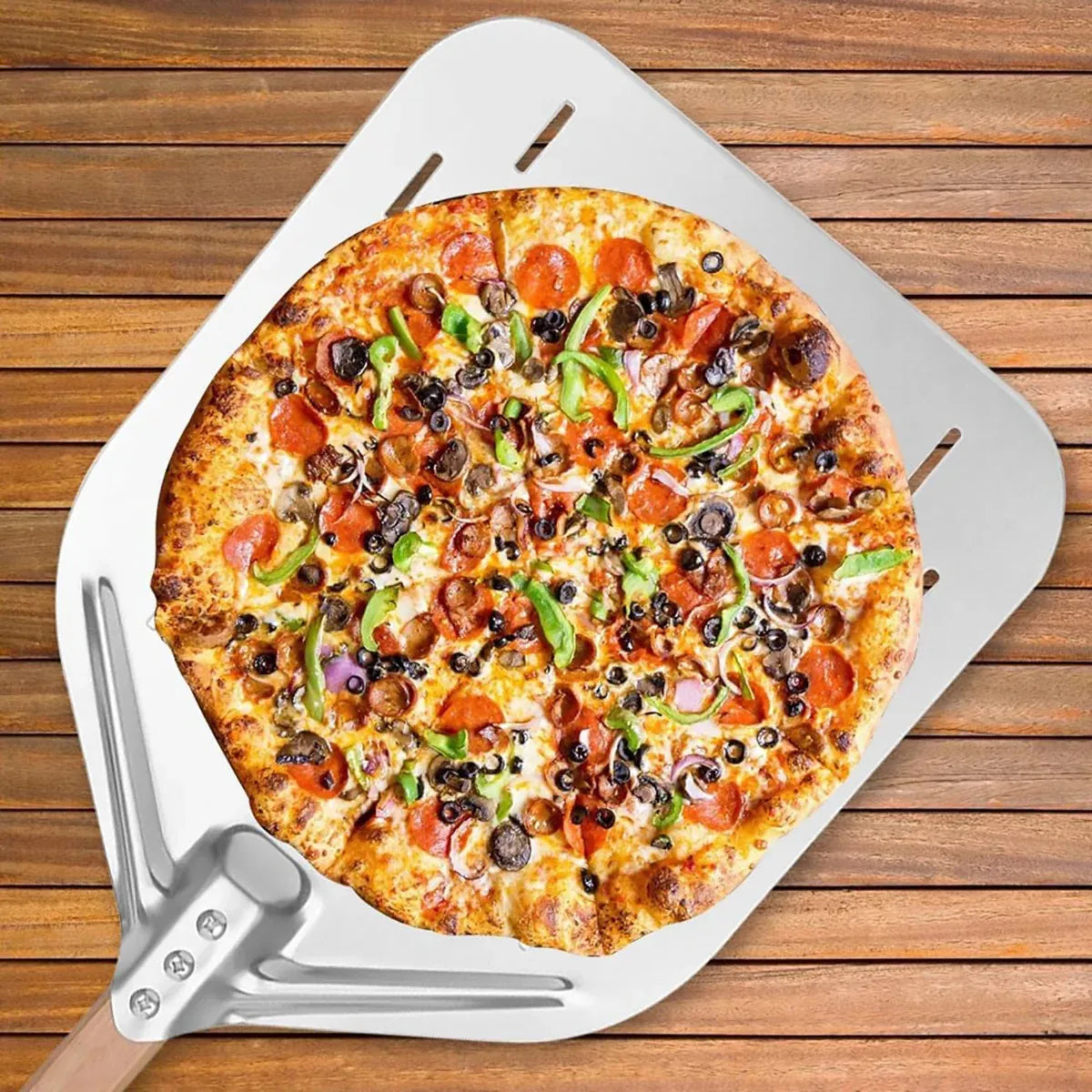 12inch Pizza Shovel with Wood Handle Non-Stick Pizza Peel Shovel Baking Tool