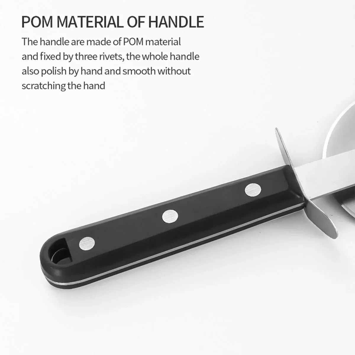 Stainless Steel Pizza Knife Cutter Kitchen Baking Tool Round Slicer for Dough