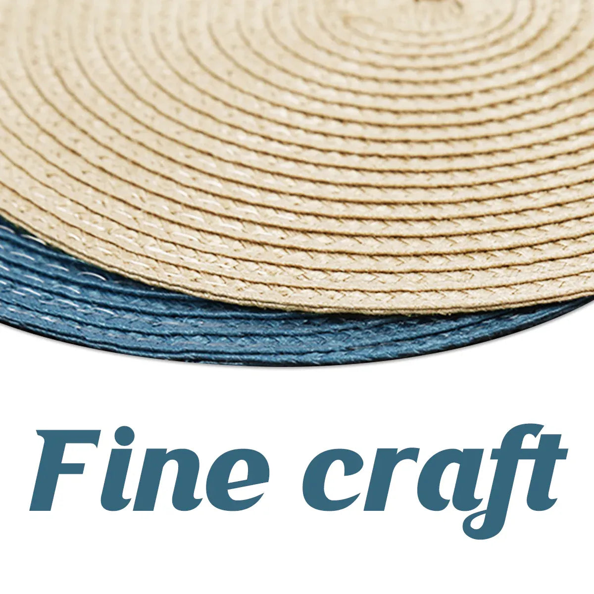 4PCS Table Mats Cup Mats Round Bowl Mats Heat Insulation Set for Household Use - Sapphire blue