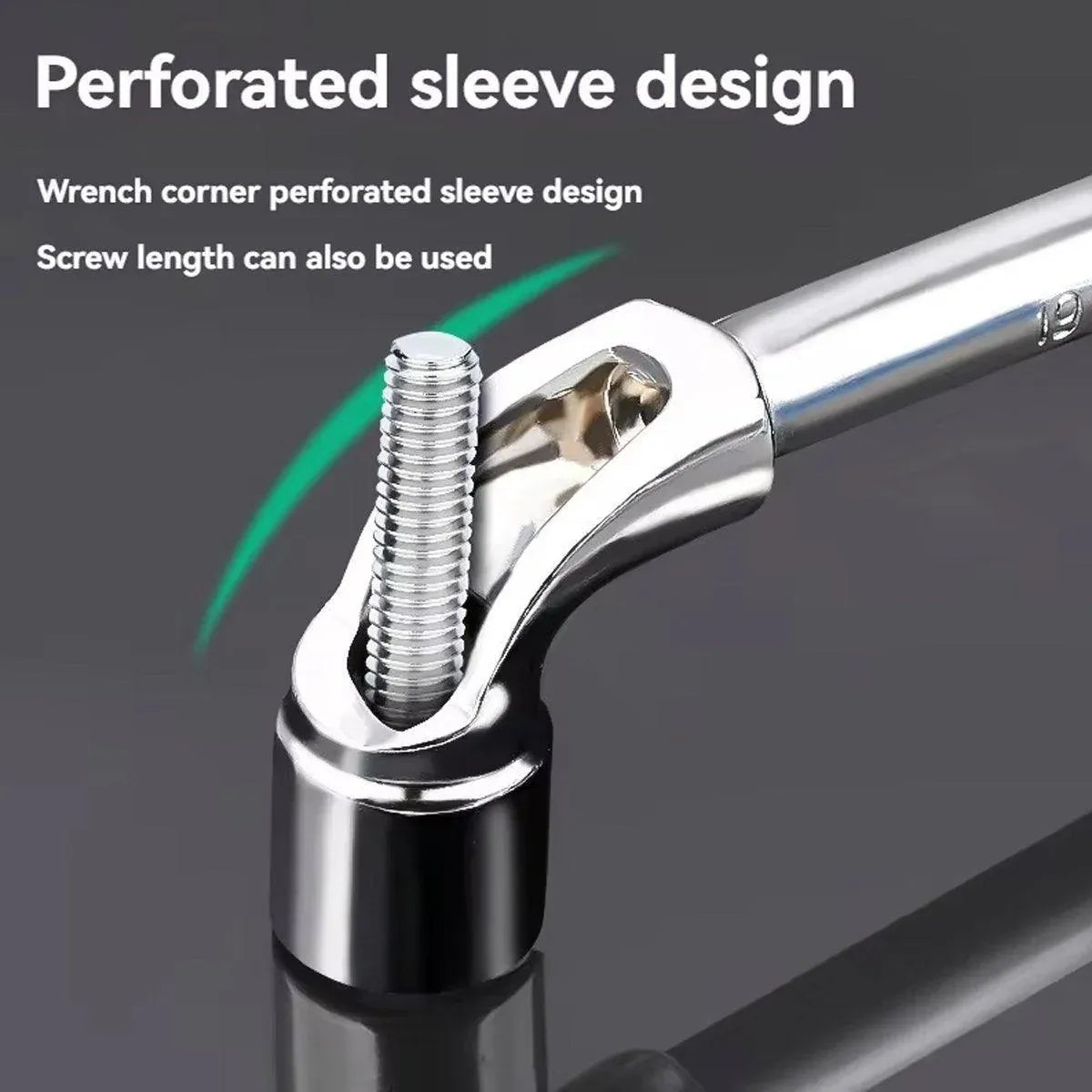 6-23mm L Shaped Socket Wrench Elbow Multi Size Hardware Repair Tool Set - 21mm