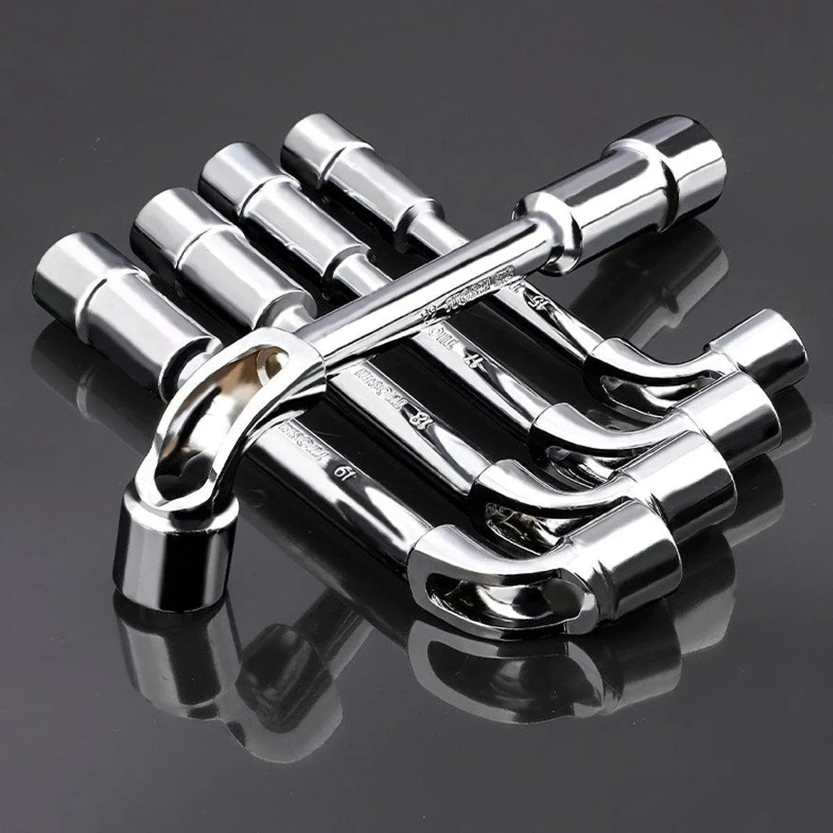 6-23mm L Shaped Socket Wrench Elbow Multi Size Hardware Repair Tool Set - 21mm