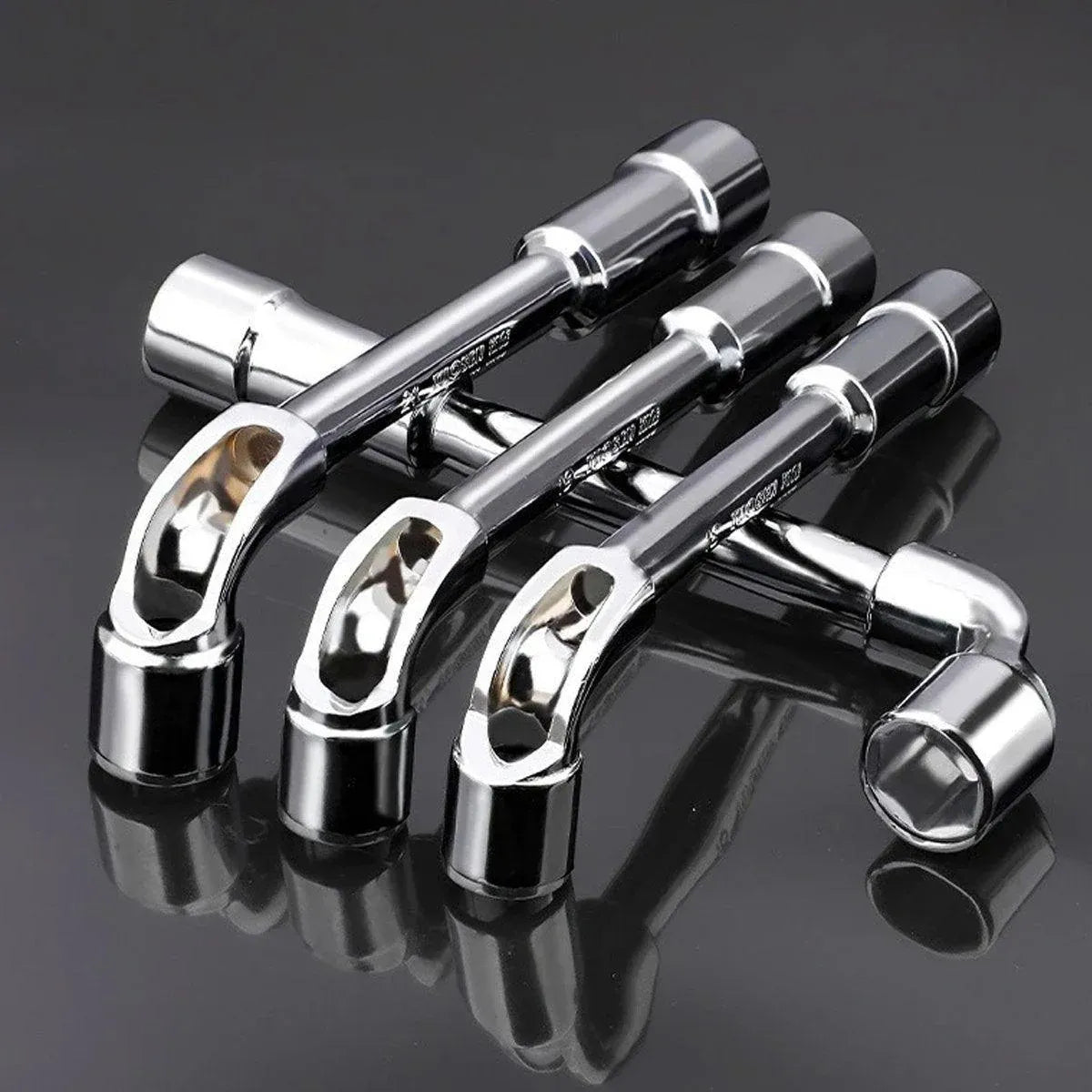 6-23mm L Shaped Socket Wrench Elbow Multi Size Hardware Repair Tool Set - 21mm