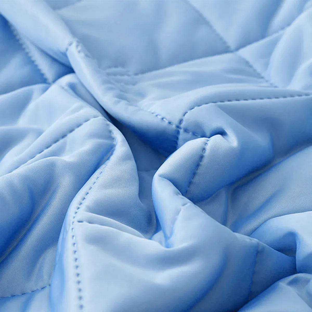 Cooling Summer Quilt 180 x 200cm Ice Silk Solid Colour Lightweight Comforter - Grey