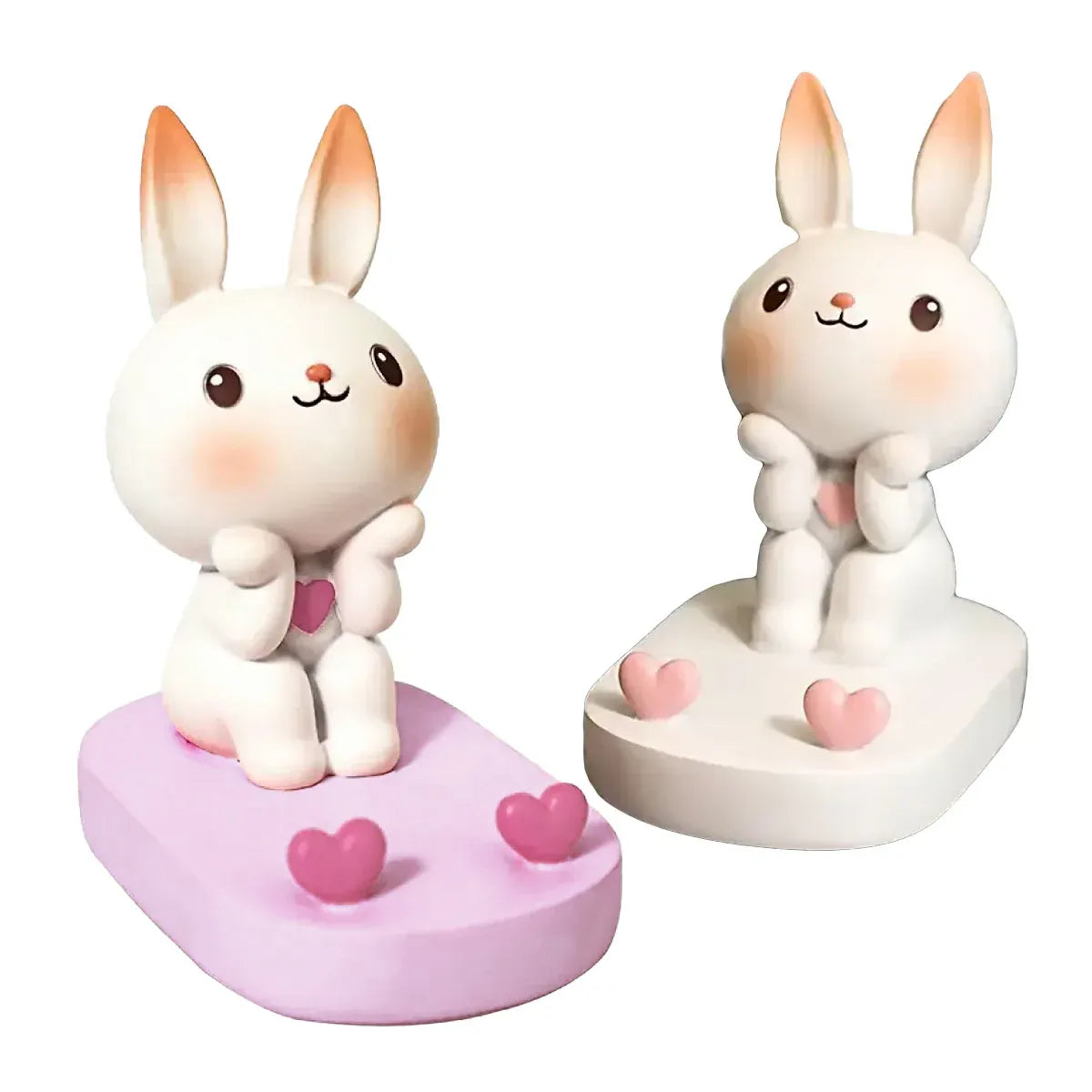 Cartoon Rabbit Phone Holder Desktop Stand Cute Mobile Phone Stand for Office - Pink