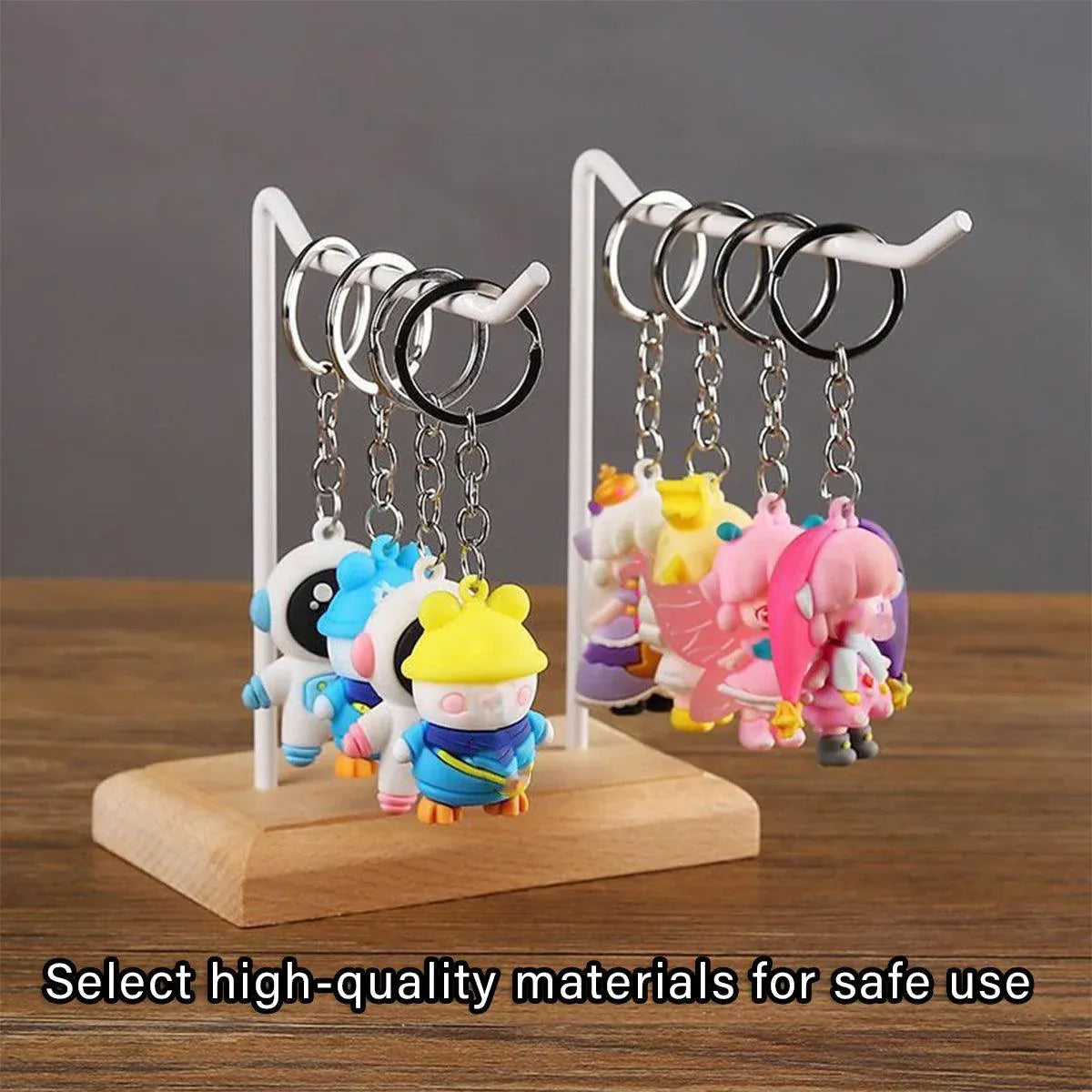 Iron Earrings Display Rack Jewellery Holder Hanging Keychain Bracelet Shelf - White