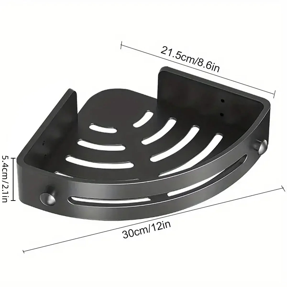 Three-layer Bathroom Triangular Shelf Basic Model Hole-free Storage Towel Rack - Black