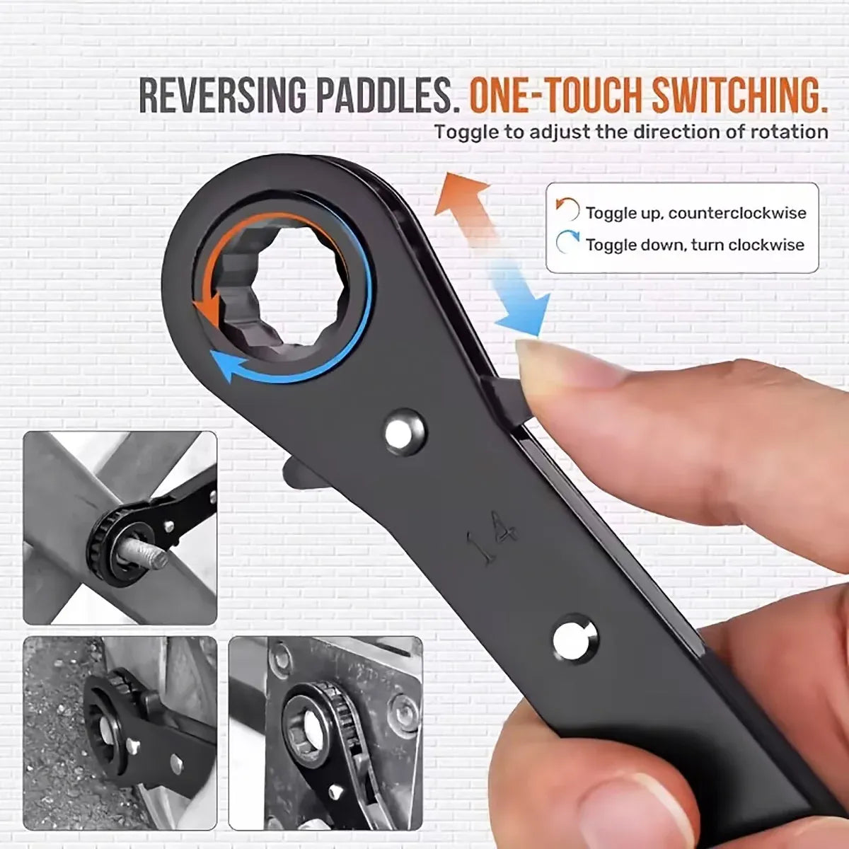 5PCS Double Head Quick Release Ratchet Wrench Set for Garage Kit