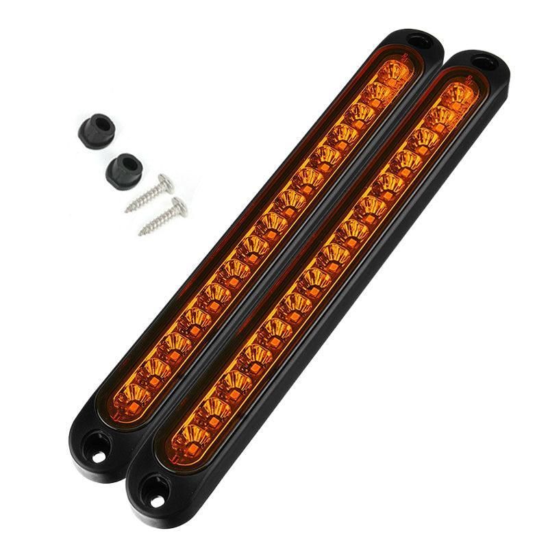 2PCS 15 LED Tail Lights Ultra Slim Trailer Truck Ute Brake Indicator Lamps