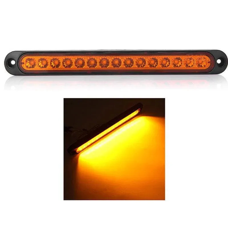 2PCS 15 LED Tail Lights Ultra Slim Trailer Truck Ute Brake Indicator Lamps