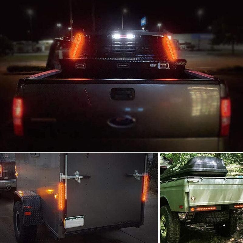 2PCS 15 LED Tail Lights Ultra Slim Trailer Truck Ute Brake Indicator Lamps