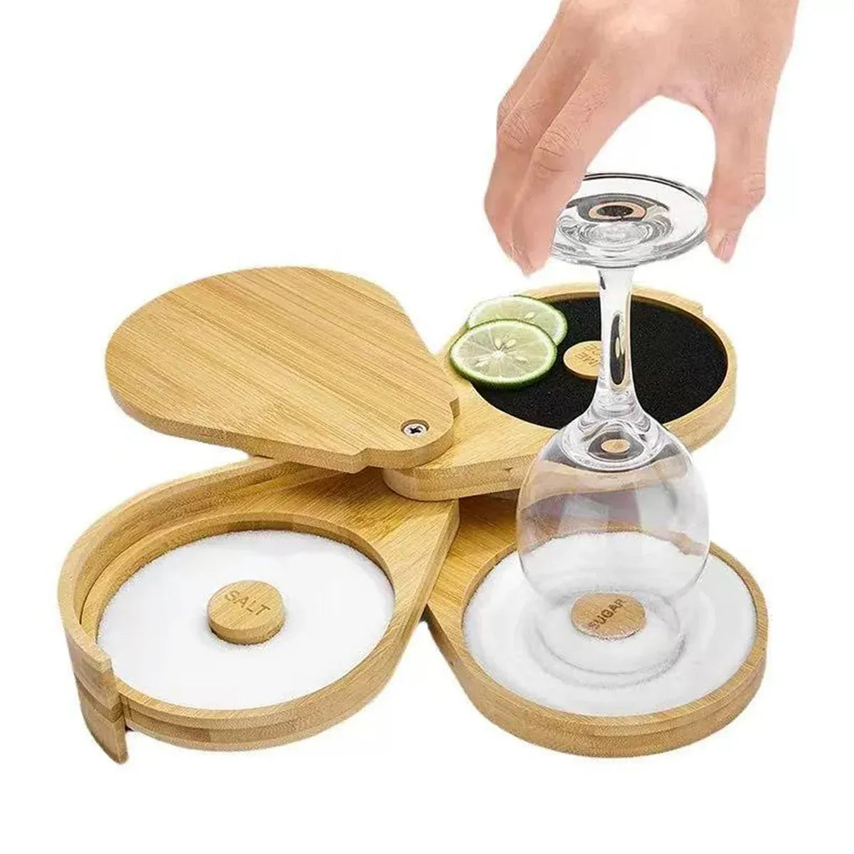 Bamboo Salt Jar Spice Container with Lid for Cooking Seasoning Storage Home Use