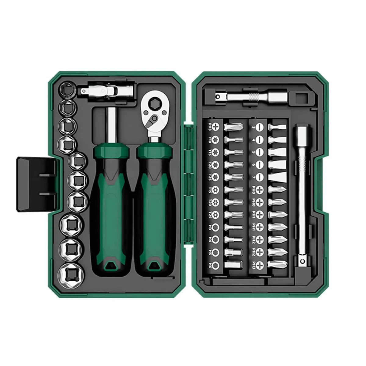 Portable Ratchet Screwdriver Tool Kit 40PCS Durable for Home Cycle Repair Use