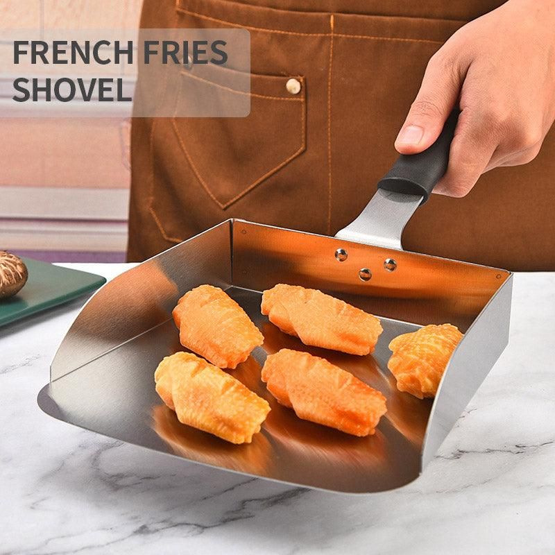 Stainless Steel Flat Bottom Food Spatula Cooking Spatula Kitchen Utensil Tools