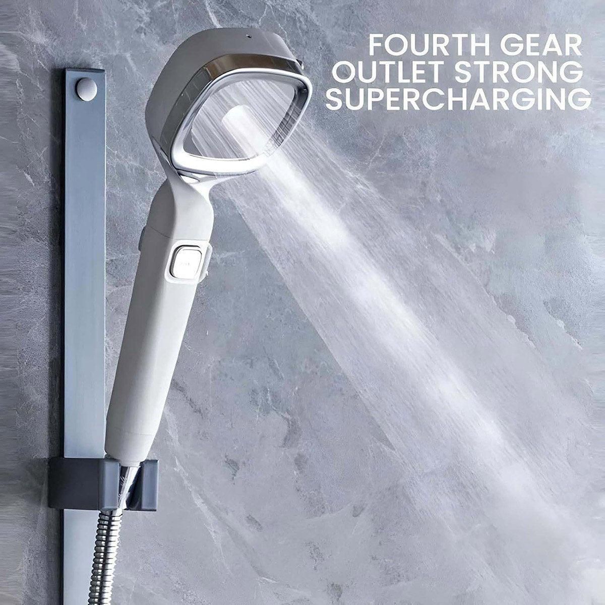 High Pressure Handheld Shower Head with Filter for Bathroom Water Saving Spray - Navy