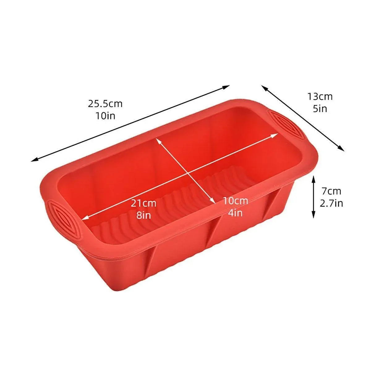 High Temperature Resistant Rectangular Silicone Cake Mold Baking Pan for Kitchen - Purple