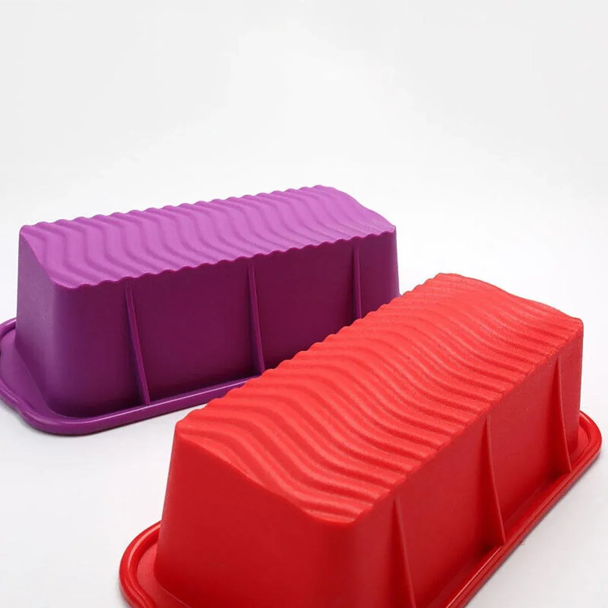 High Temperature Resistant Rectangular Silicone Cake Mold Baking Pan for Kitchen - Purple