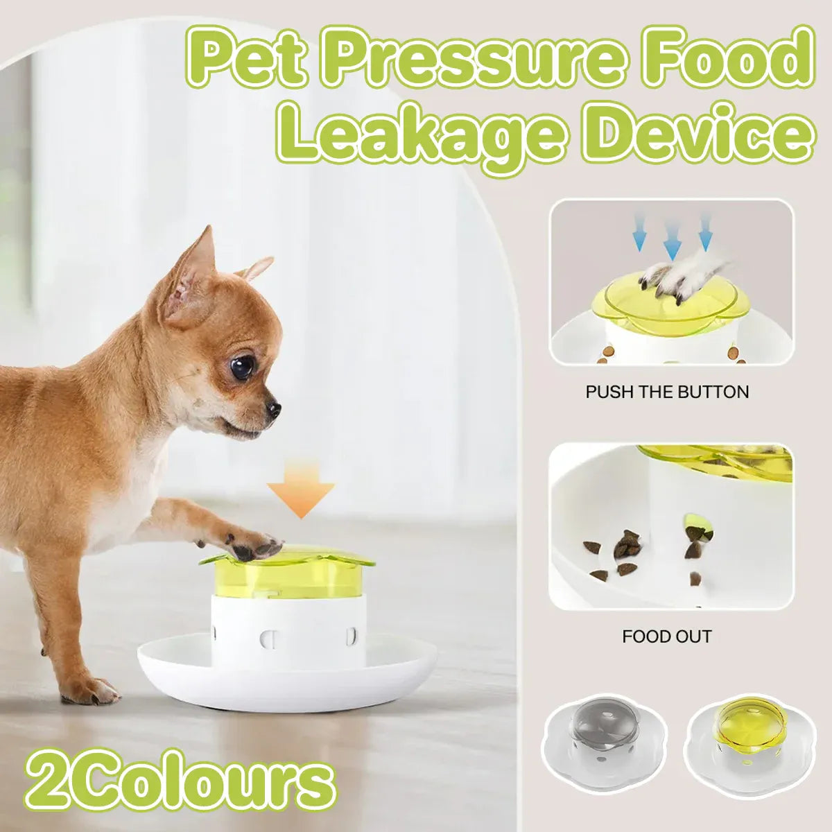 Automatic Pet Food Dispenser Feeding Bowl for Dogs and Cats Food Storage Bowl - Grey