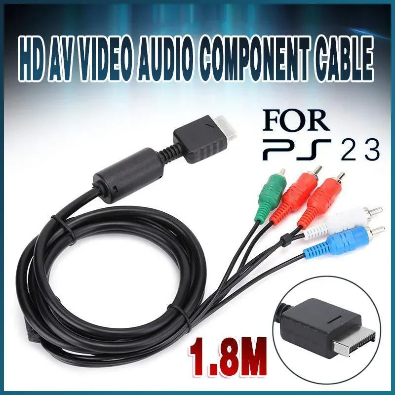 1.8M HD AV Video Audio Component Cable for SONY PS2 PS3 Playstation 2 3
