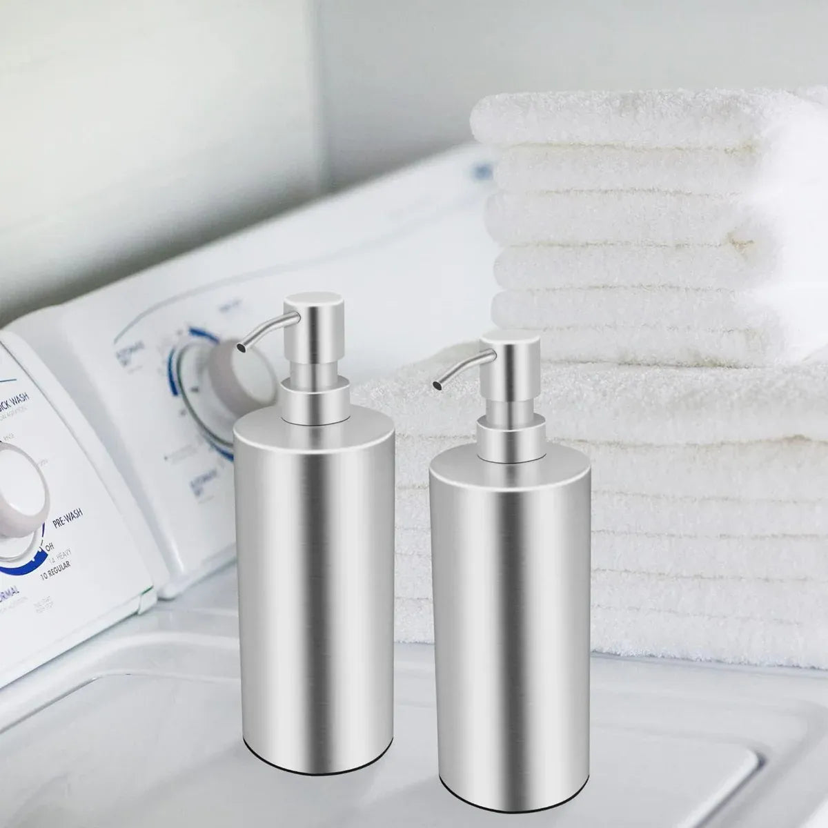 220/320ml Stainless Steel Press Type Oil Sprayer Soap Dispenser Durable - 320ml