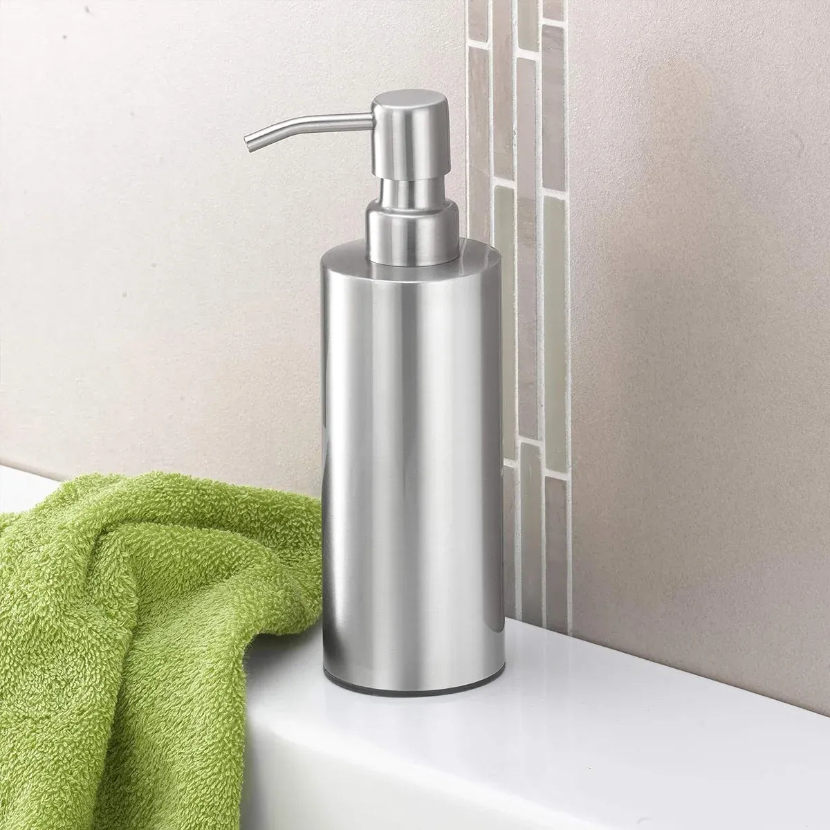 220/320ml Stainless Steel Press Type Oil Sprayer Soap Dispenser Durable - 320ml