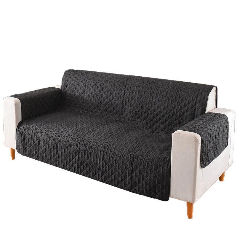 130X195cm Seater Pet Sofa Protector Cover Quilted Couch Covers Lounge Slipcover - Black