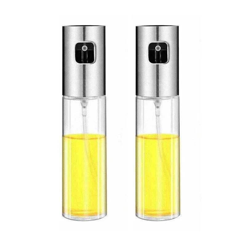 2pcs Oil Sprayer Bottles for Cooking Olive Oil Vinegar Dispenser with Glass Body