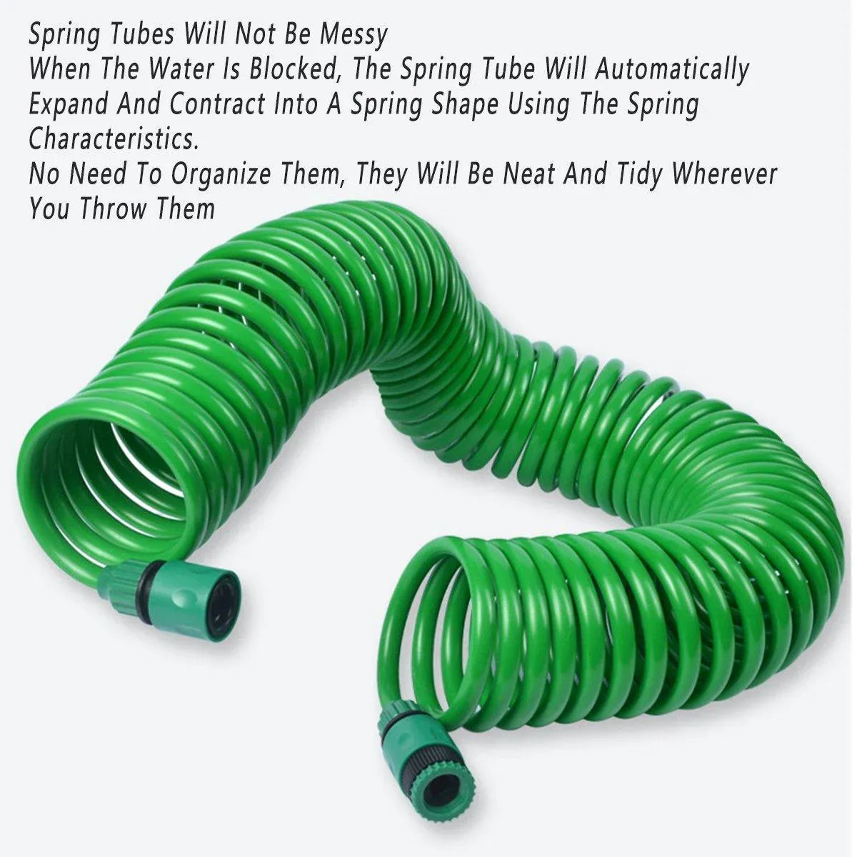 Telescopic Water Hose with Nozzle Garden Sprinkler for Plant Watering Household - 10m
