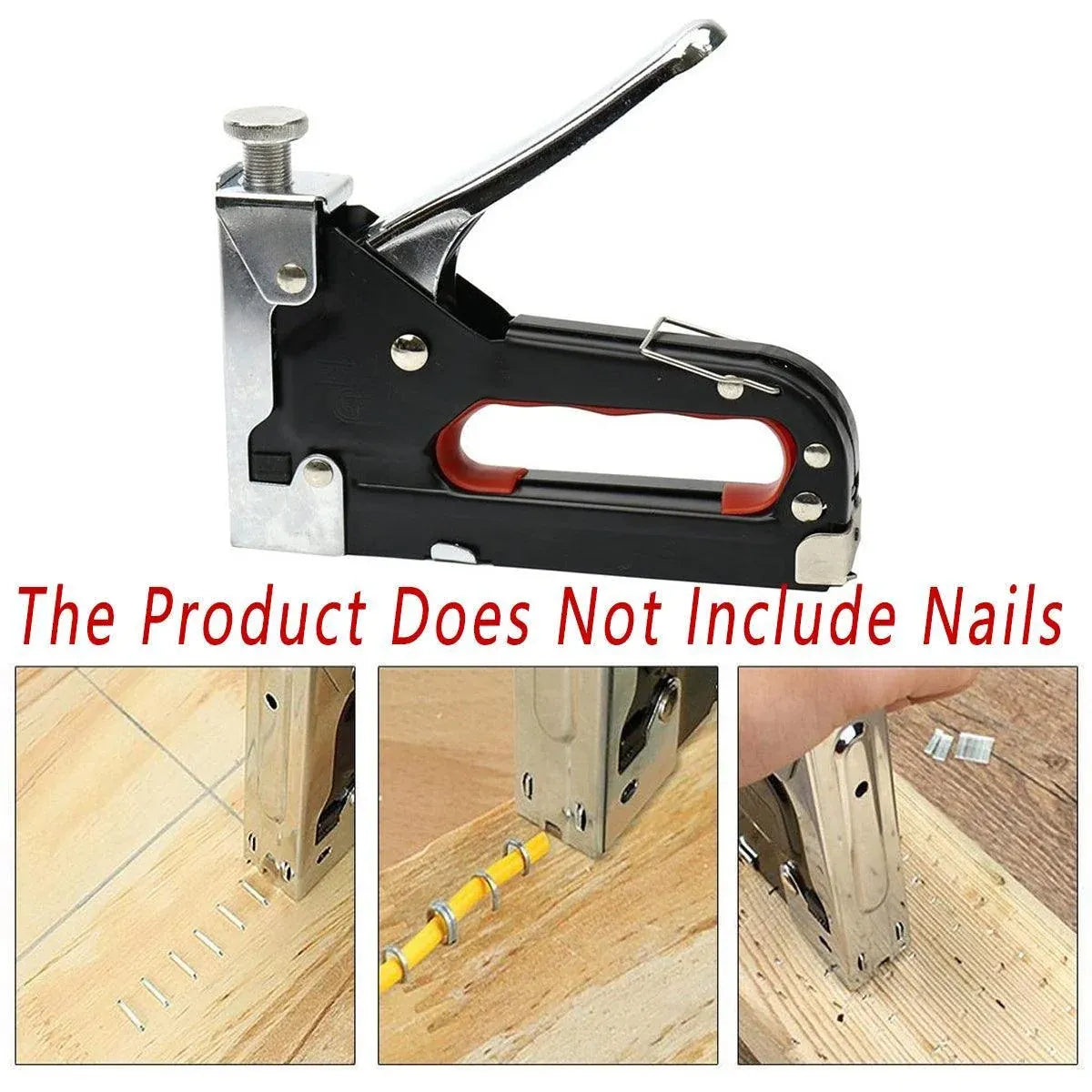 3-in-1 Manual Staple Gun Tacker, 1 Piece, Staples Not Included
