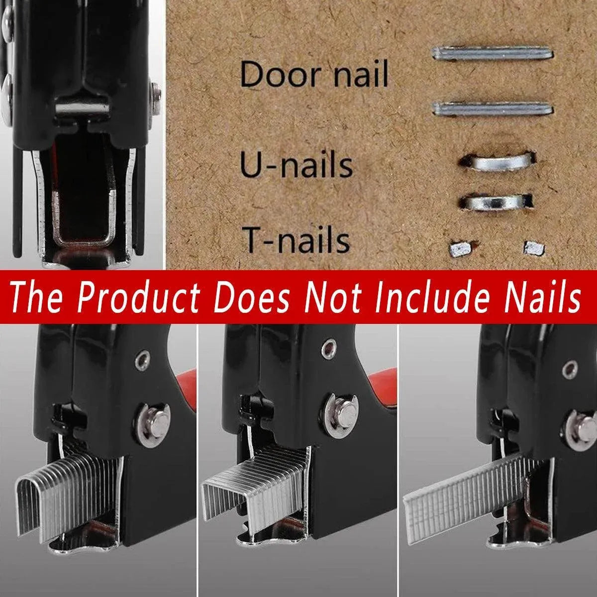 3-in-1 Manual Staple Gun Tacker, 1 Piece, Staples Not Included