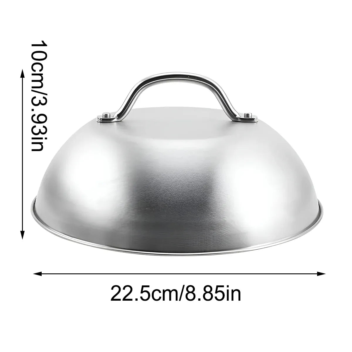 Stainless Steel Food Cover Dome Lid For Teppanyaki Grill Steak Cooking Kitchen