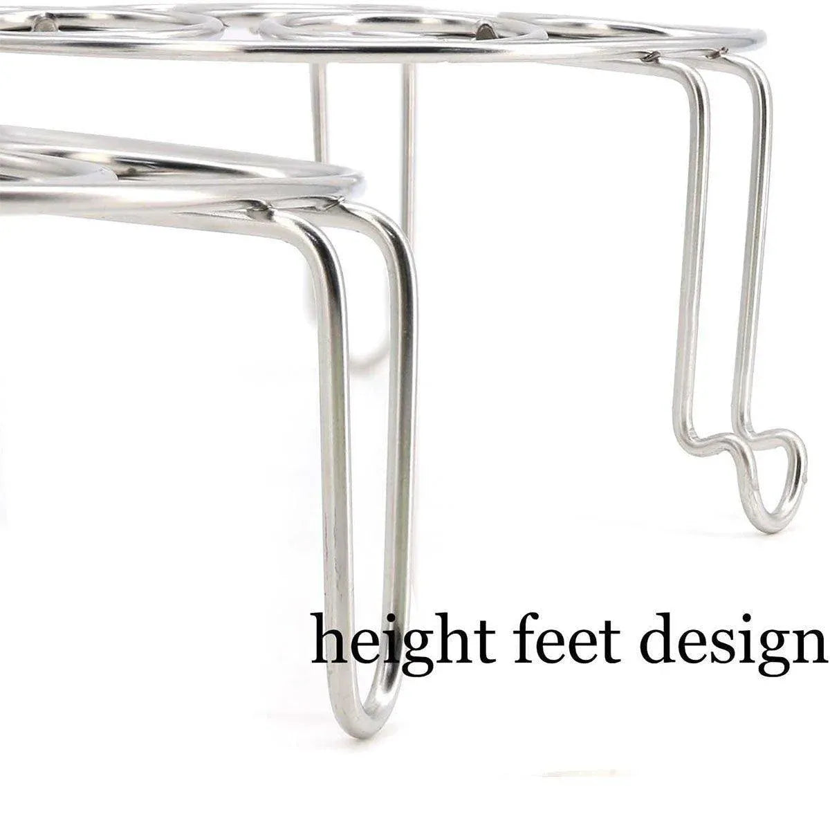 Double Layer 304 Stainless Steel Steaming Rack Tripod Egg Rack Kitchen Cooking