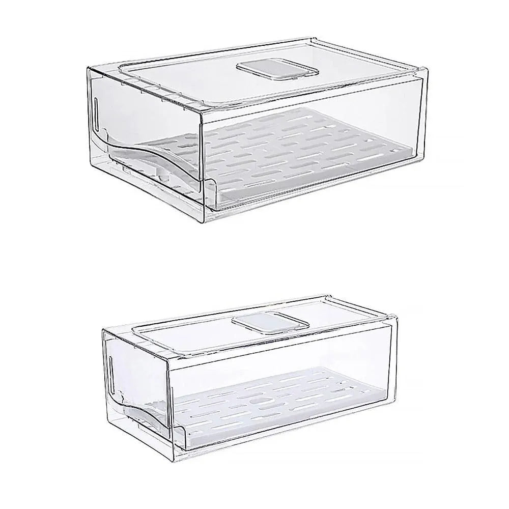 Kitchen Fridge Drawer Organiser Storage Boxes Refrigerator Storage Containers - 20cm