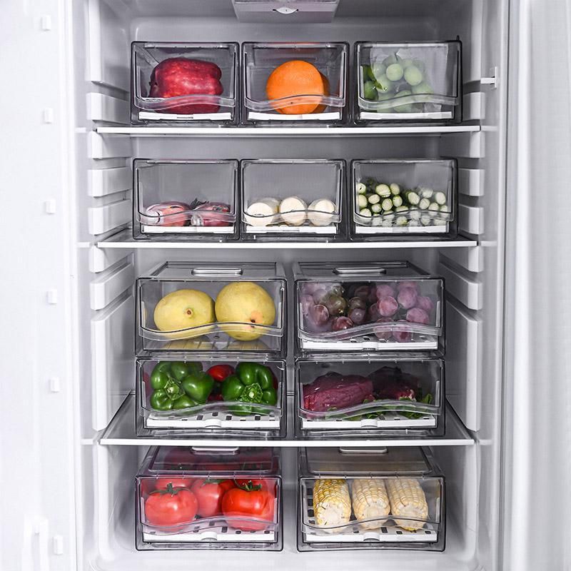Kitchen Fridge Drawer Organiser Storage Boxes Refrigerator Storage Containers - 20cm