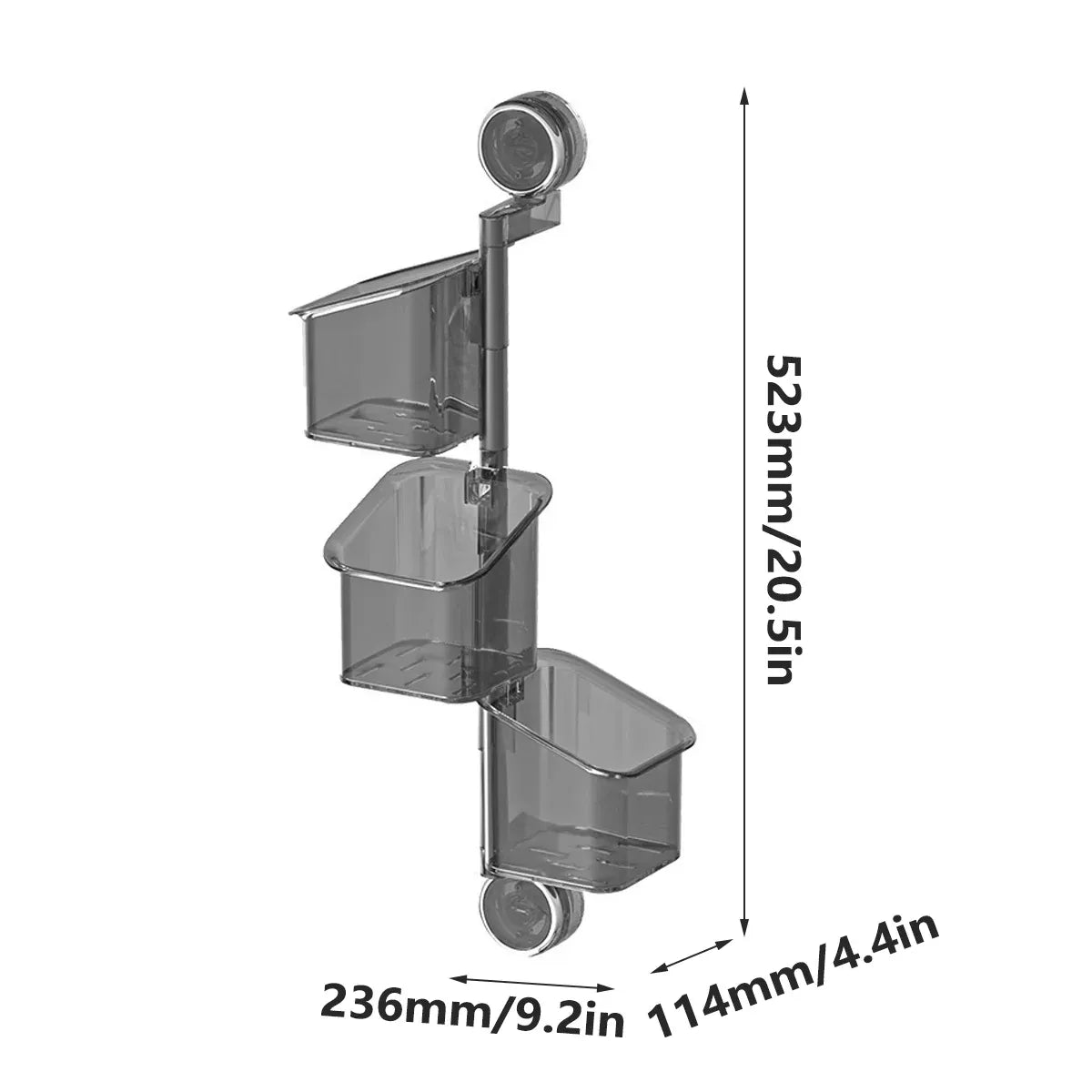 3PCS Wall-Mounted Spice Storage Box 180-Degree Rotatable Removable Design