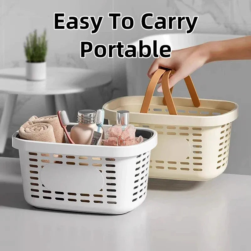 Bathroom Storage Basket Handheld Bath Basket Toiletries Organizer Shower Caddy - Grey