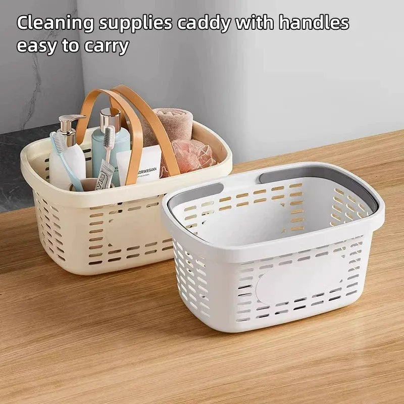 Bathroom Storage Basket Handheld Bath Basket Toiletries Organizer Shower Caddy - Grey