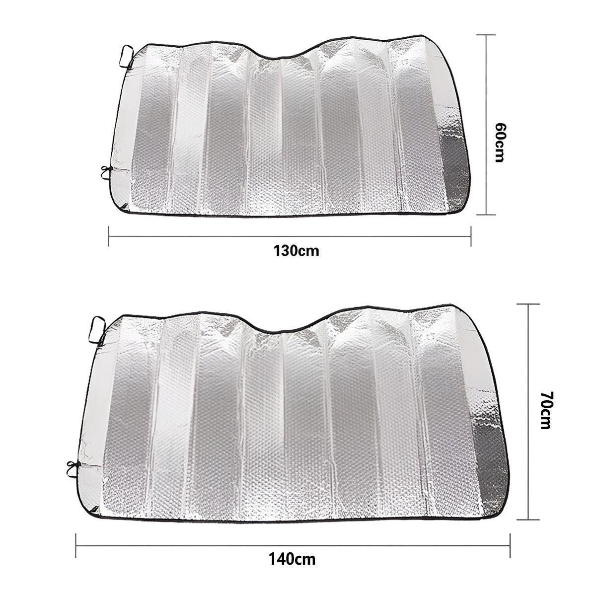 Car Windscreen Sun Shade Heat Reflective Windshield Front Rear Window Uv Block - 140*70
