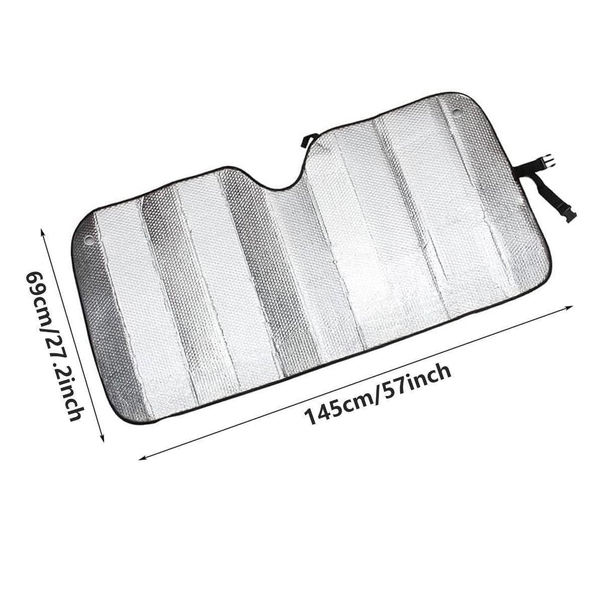 1-Piece Blue 145 x 69 cm Folding Windscreen Sunshade