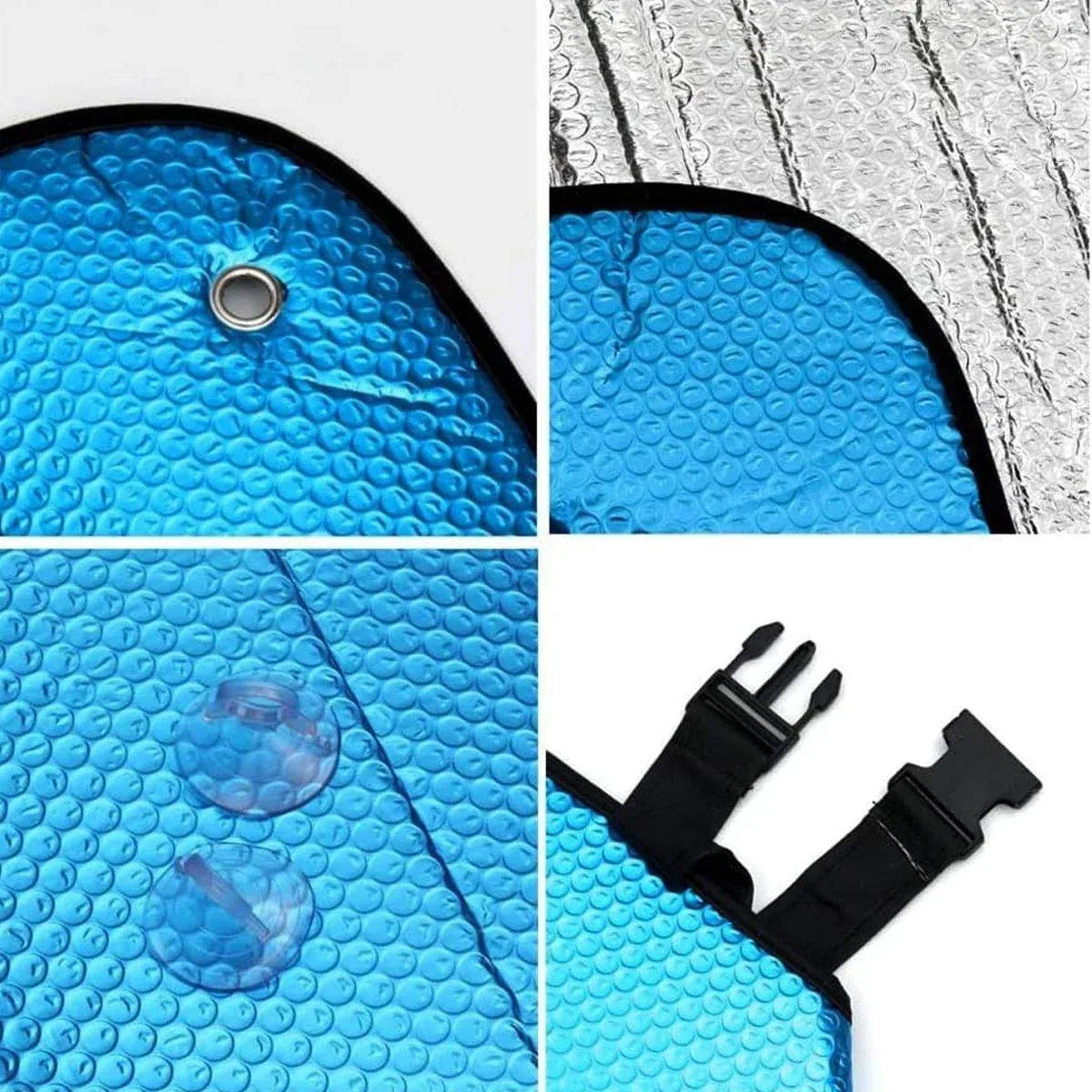 1-Piece Blue 145 x 69 cm Folding Windscreen Sunshade