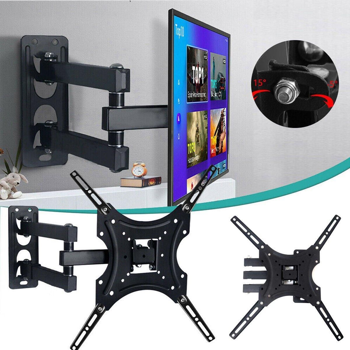 TV Wall Mount Bracket for 32-55 Inch TVs Tilt and Swivel, 1 Piece