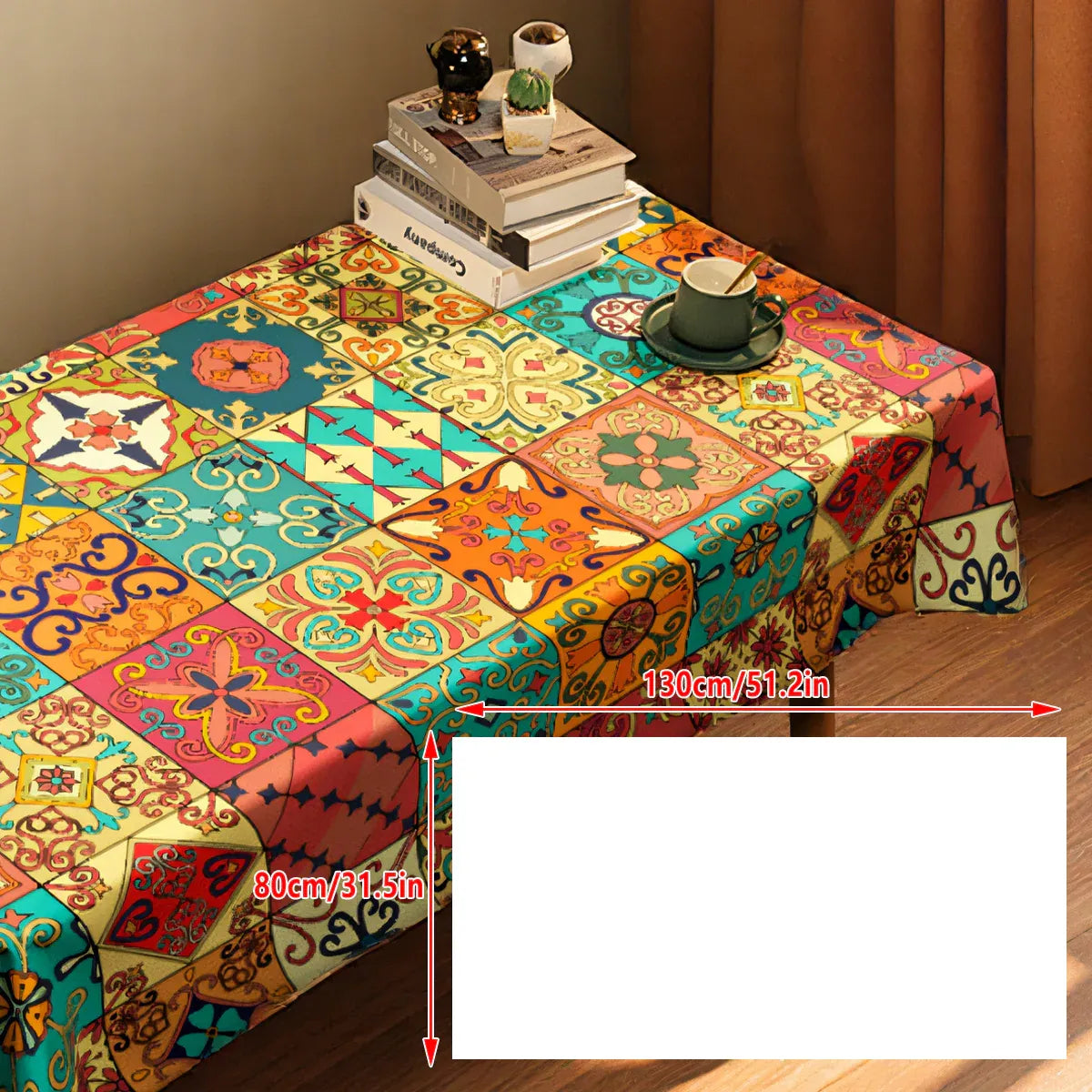 Rectangular Tablecloth Nordic Pattern Stain-Resistant for Dining