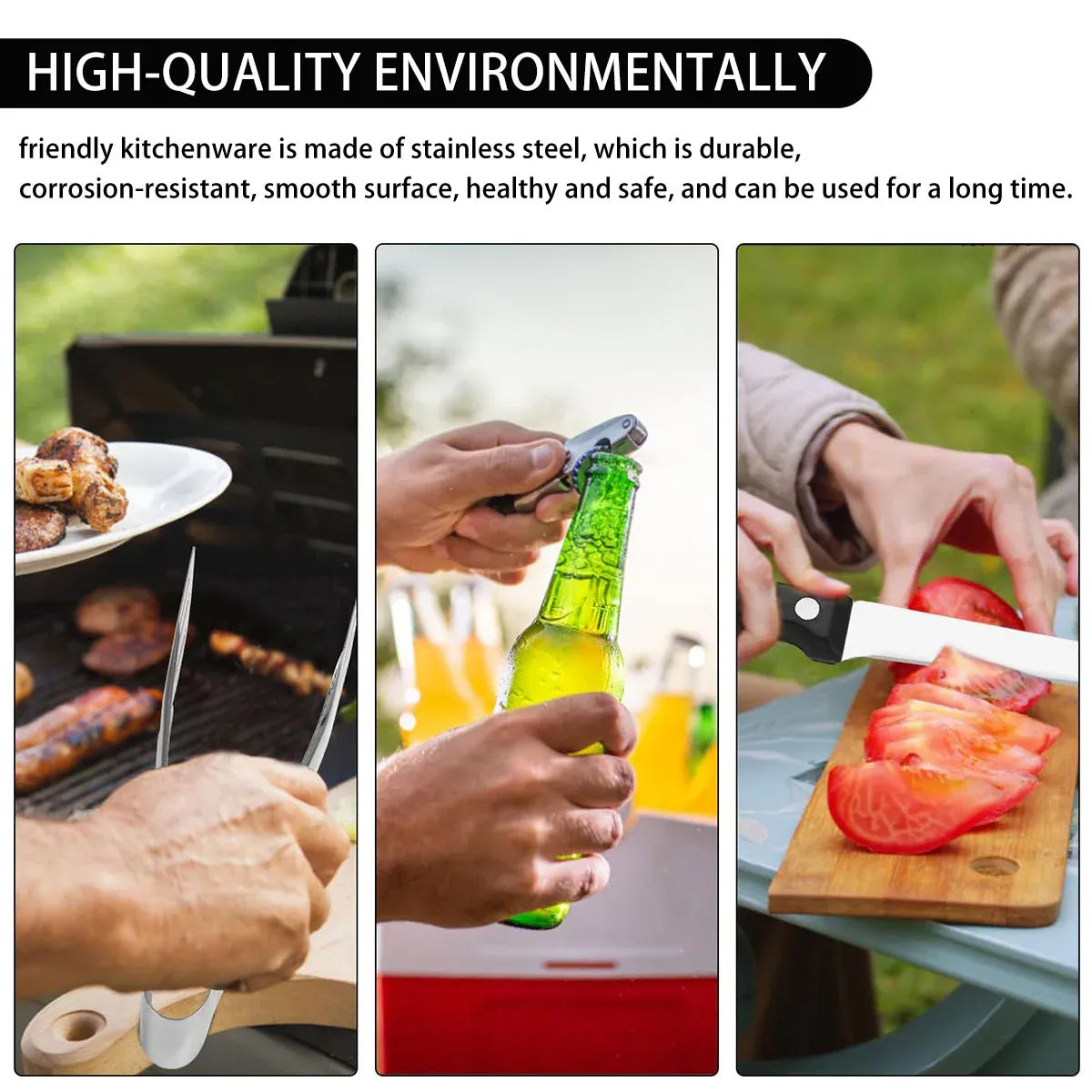 10/20PCS Camping Cutlery Set Outdoor Picnic Utensils Plates Spoons Forks Knives - Red-2 People