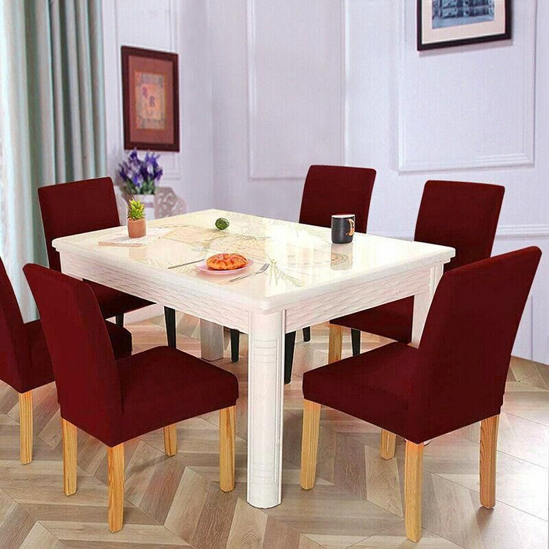 6X Stretch Chair Cover Seat Covers Spandex Washable Banquet Wedding Party Decora - Black