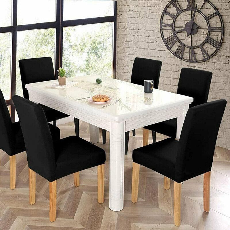 6X Stretch Chair Cover Seat Covers Spandex Washable Banquet Wedding Party Decora - Brown