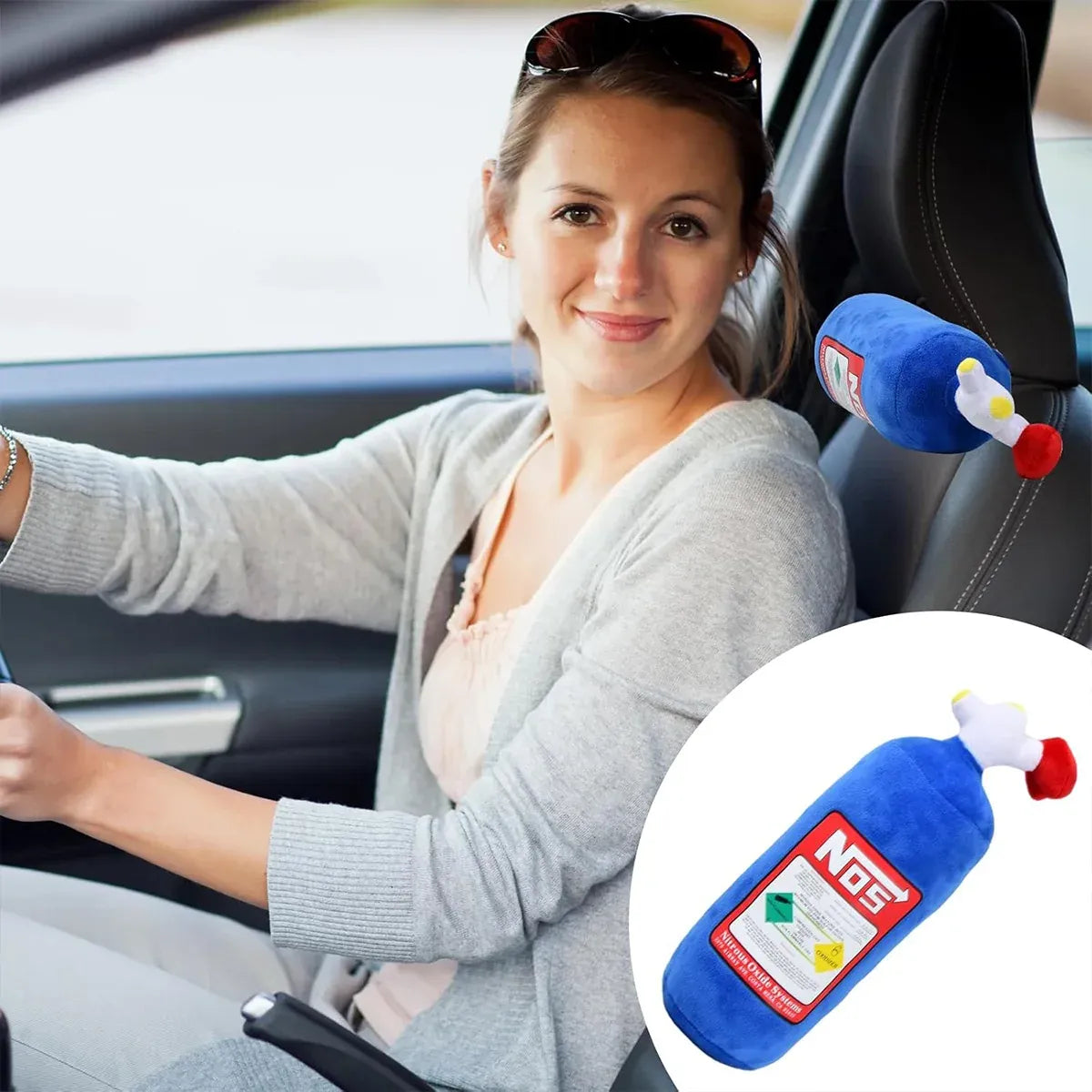 Car Neck Pillow Headrest Cushion Lumbar Support Throw Pillow For Seat Driving - Pillow